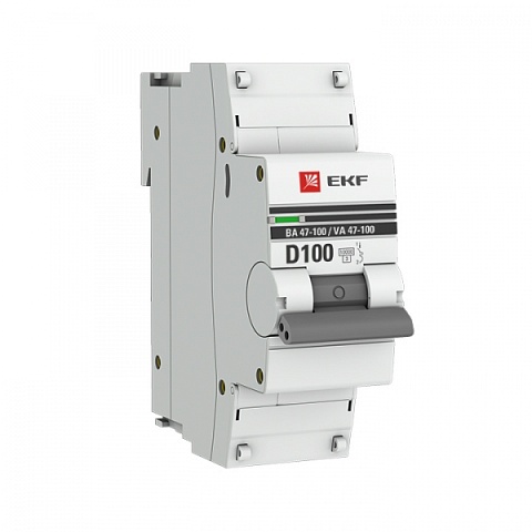 EKF PROxima ВА 47-100 Автоматический выключатель  (D) 1P 100А 10kA