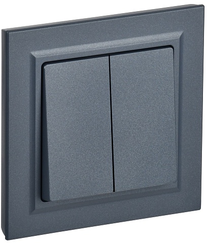 IEK BRITE Маренго Выключ. 2-кл. 10А в сборе ВСР10-2-0-БрМ