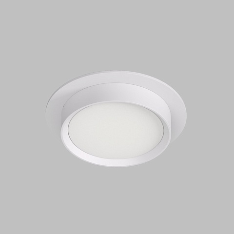 Denkirs DK2090-WH Встраиваемый светильник FLAT, IP 20, до 15 Вт, GX53, LED, белый, алюминий