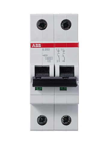 ABB Выключатель автоматический 2-полюсной S202 K3