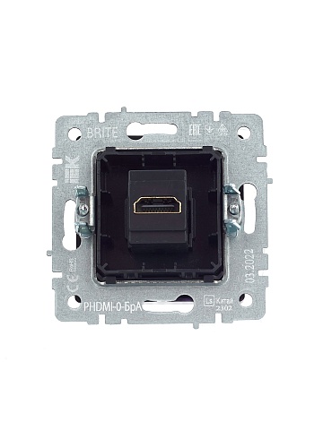 IEK BRITE Розетка HDMI РHDMI-0-БрА алюминий