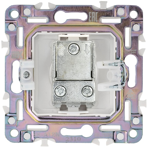 IEK SKANDY Никель Розетка TV проходная SK-A17N