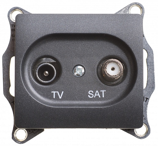 SE Glossa Антрацит Розетка TV-SAT оконечная 1DB