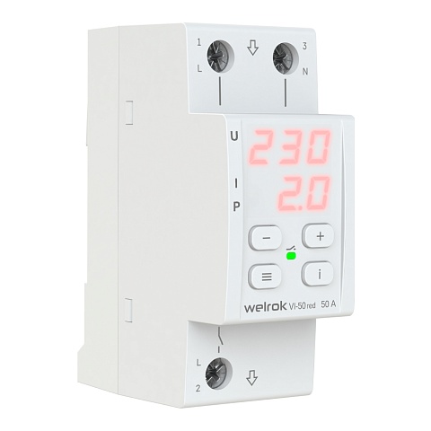 Welrok VI-50 red Реле напряжения 50 А max 60 A 11 000 ВА
