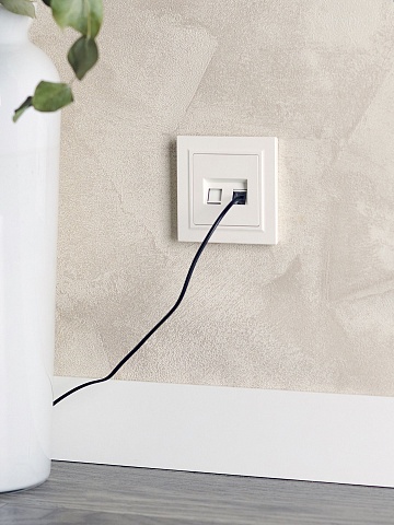 IEK BRITE Розетка двойная RJ11+RJ45 кат.5E РК/Т12-БрЖ жемчуг