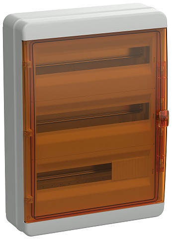 IEK TEKFOR Корпус пласт. КМПн-54 IP65 оранж. прозр. дверь