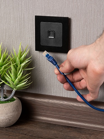 EKF PROxima Стокгольм Черный Розетка RJ-45