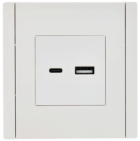 IEK FORTE&PIANO Белый Розетка USB A+C 3,1А FP250
