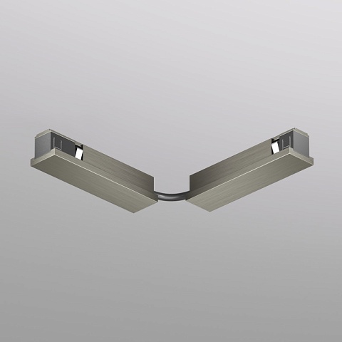 Denkirs TR5724-DN Электрический коннектор 90° стена-потолок с поворотом трека под произвольным углом, для трека SHINE BASE, темный никель, алюминий