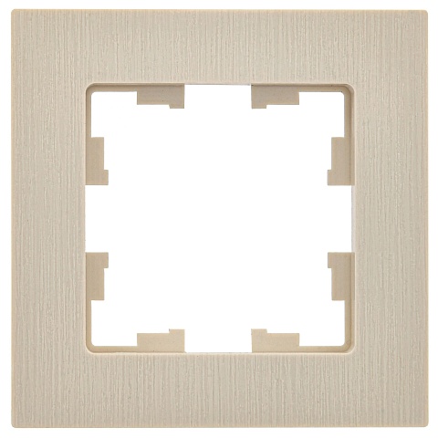IEK BRITE DECOR Бежевый рифленый Рамка 1-м РУ-1-Бр