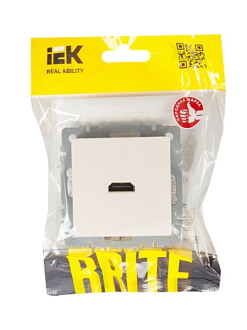 IEK BRITE Розетка HDMI РHDMI-0-БрЖ жемчуг