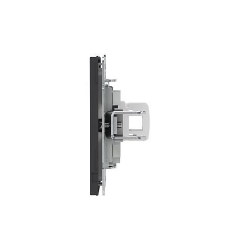 DKC KANT Компьютерная розетка RJ-45 без шторки, кат.6А одинарная,черный уголь