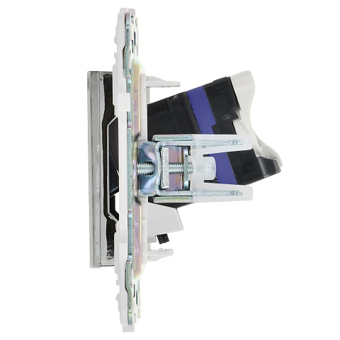 IEK SKANDY Никель Розетка компьютерная RJ45 кат.6 SK-K02N