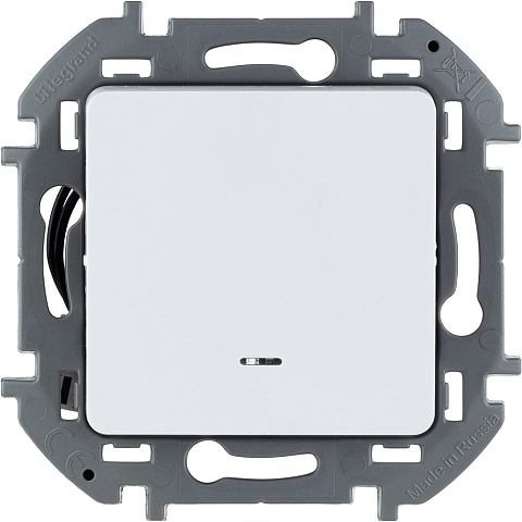 Legrand INSPIRIA Белый Выключатель одноклавишный с подсветкой/индикацией 10 AX - 250 В