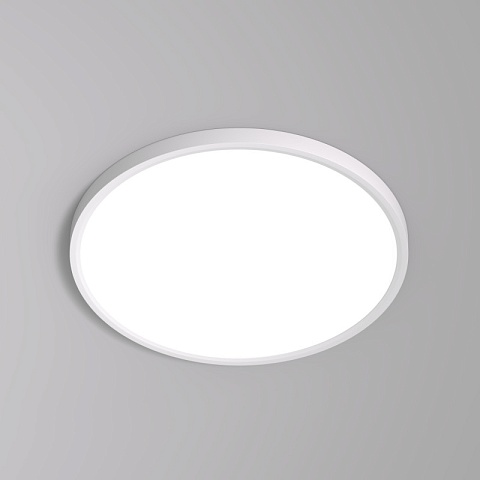 Denkirs DK6522-WH Накладной светильник THIN, IP40, 36W, 3000K/4000K/6500K, переключатель цветовой температуры на корпусе, белый, полимер
