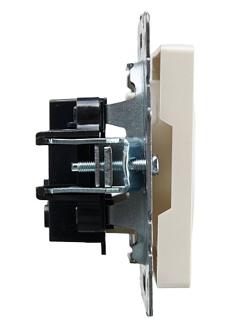 IEK BRITE Розетка 1-местная без заземления без защитных шторок 10А РС10-1-0-БрЖ жемчуг