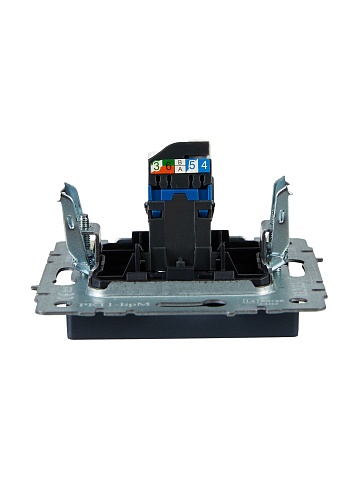 IEK BRITE BASE Маренго Розетка комп. RJ45 кат.6 РК11-БрМ