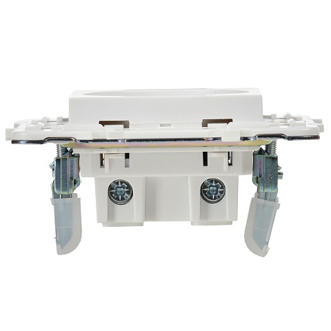 IEK SKANDY Арктический белый Розетка б/з с защитными шторками 10А SK-R01W