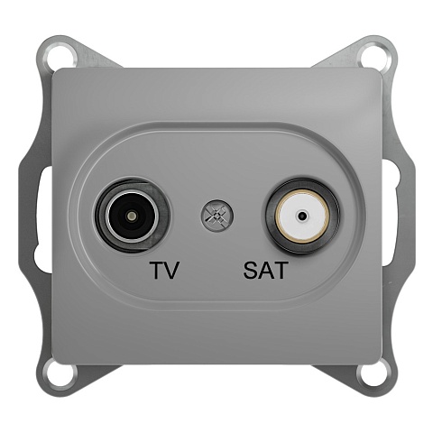 SE Glossa Алюминий Розетка TV-SAT одиночная 1DB