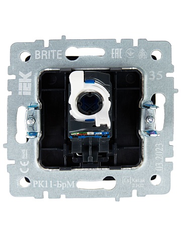 IEK BRITE BASE Маренго Розетка комп. RJ45 кат.6 РК11-БрМ
