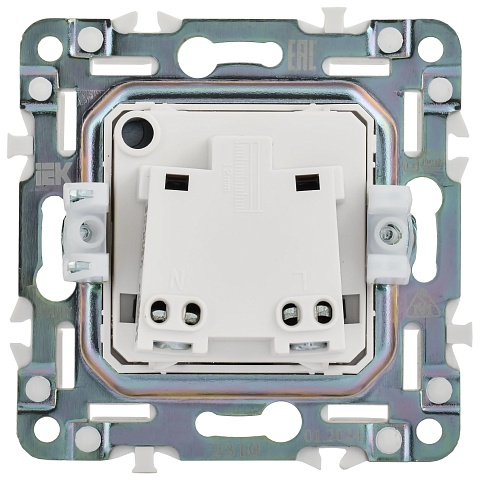 IEK SKANDY Никель Розетка б/з 10А SK-R02N