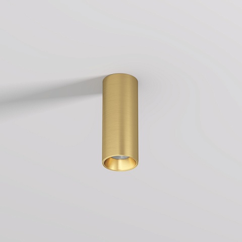 Denkirs DK2615-SB Накладной светильник SHINE TUBE со светодиодом, D45*H115, IP20, 3000К, 7W, RA≥90, сатинированная латунь, алюминий