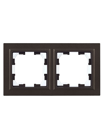 IEK BRITE Рамка 2-местная IP44 РУ-2-БрТБ-44 темная бронза
