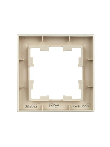 IEK BRITE Рамка 1-местная РУ-1-БрКр бежевый