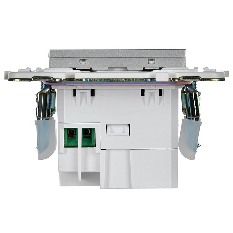 IEK SKANDY Серебряный Розетка USB A+A 3,1А SK-R15S