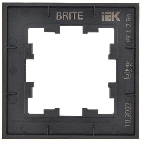 IEK BRITE DECOR Черный матовый стекло Рамка 1-м РУ-1-2-Бр