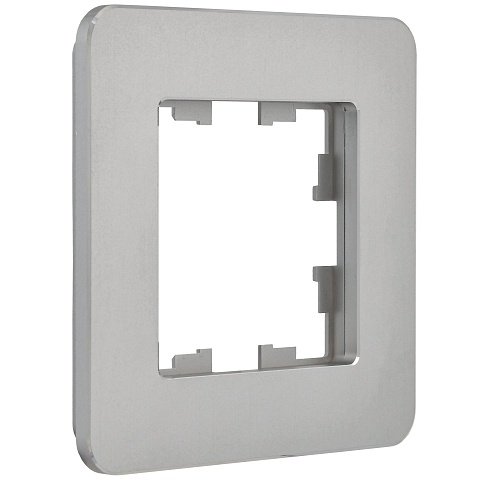 IEK BRITE DECOR Алюминий металл. скругл.угол Рамка 1-м РУ-1-1-Бр RE