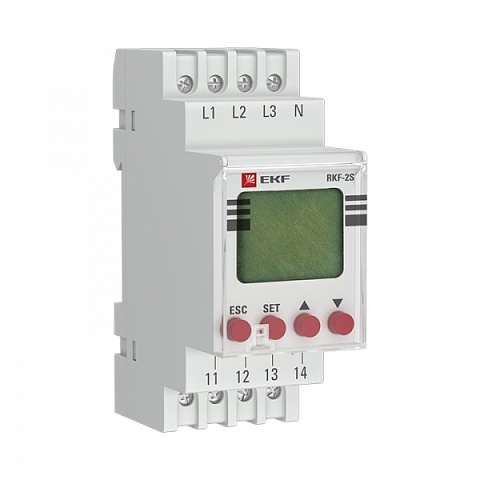 EKF PROxima Реле контроля фаз с LCD дисплеем (с нейтралью) RKF-2S