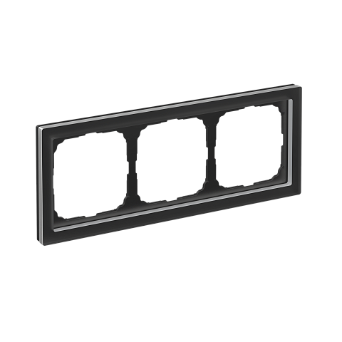 Systeme Electric ArtGallery Pure Матовое органическое стекло Черный Рамка 3-ая