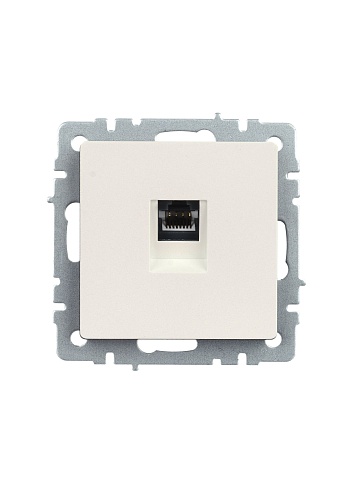 IEK BRITE Розетка компьютерная RJ45 кат.5E РК10-БрЖ жемчуг