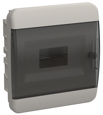 IEK TEKFOR Корпус пласт. ЩРВ-П-8 IP41 черн. прозр. дверь