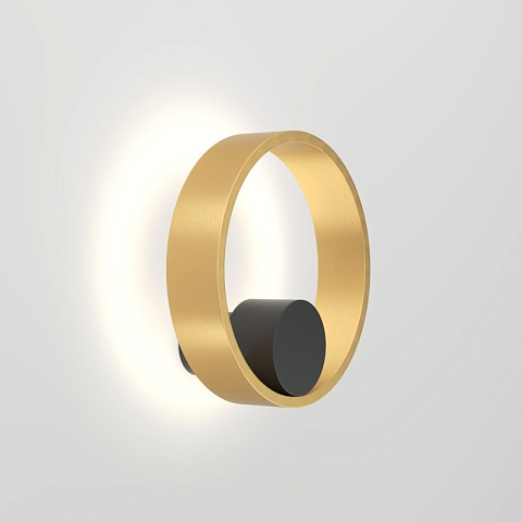 Denkirs DK5060-BK+SG Бра ORBIT, IP20, 3000К, LED, 10 Вт, черный + сатинированное золото, алюминий