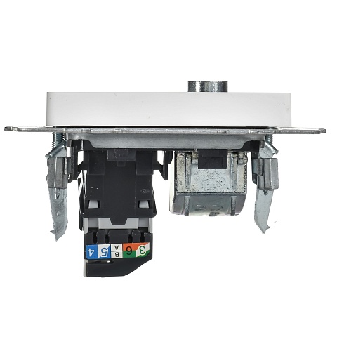IEK BRITE Роз. двойная TV+RJ45 кат.5E РТВ/РК12-БрАБ а/б