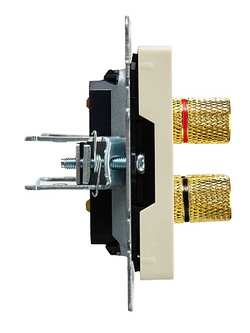 IEK BRITE BASE Бежевый Аудиорозетка 4-мест. РА10-БрКр