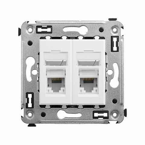 DKC Avanti Белое облако Розетка RJ-45 5e двойная