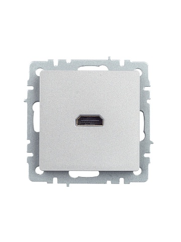 IEK BRITE Розетка HDMI РHDMI-0-БрА алюминий