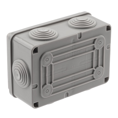 ЭРА Распаячная коробка KORv-120-80-50-6g открытой установки серая 120х80х50мм на винтах 6 гермовводов IP55