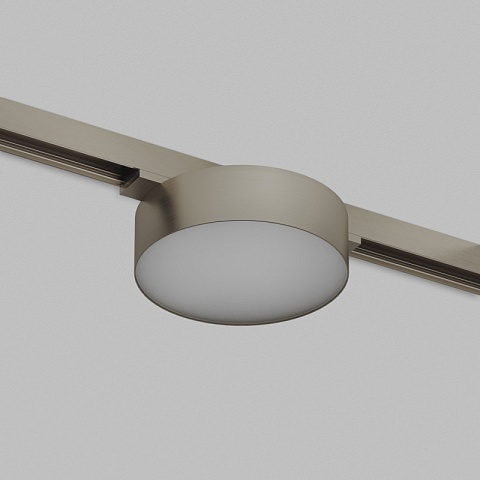 Denkirs DK5762-DN Светильник для трека SHINE FLOW со светодиодом, D95*H28, 48V DC, 8W, RA≥90, 3000K, IP20, темный никель, алюминий