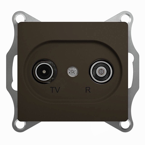 SE Glossa Шоколад TV-R Розетка проходная 4DB