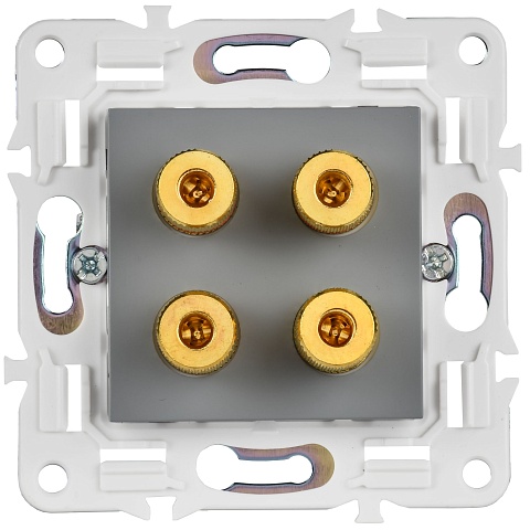 IEK SKANDY Серый Аудиорозетка 4-ая SK-A01Gr