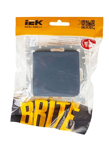 IEK BRITE Выключатель 1-клавишный 10А ВС10-1-0-БрМ маренго