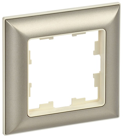 IEK BRITE DECOR Шампань/беж 3D-форма Рамка 1-м РУ-1-Бр