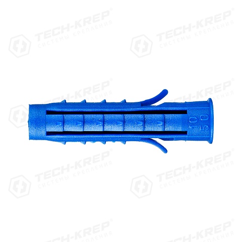 Tech-Krep Дюбель распорный Чапай 10х50 шипы+усы (синие) (500 шт) - пакет накл.