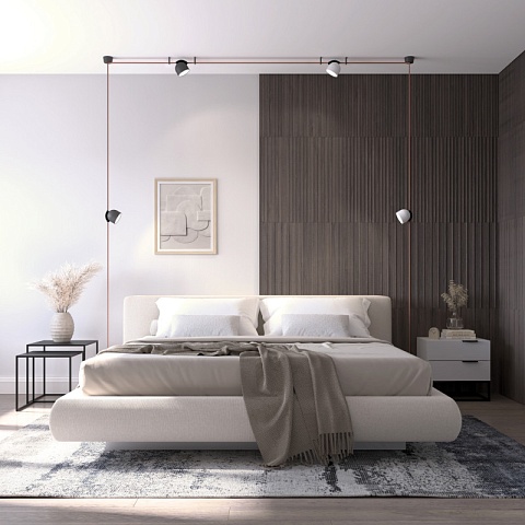 Denkirs DK5543-BK Поворотный трековый светильник Belty Spot со светодиодом d100mm H107mm 48V 12W 120° 3000K IP20 черный алюминий