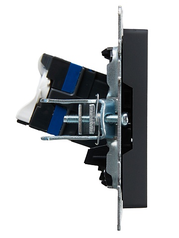 IEK BRITE BASE Графит Розетка комп. RJ45 кат.6 РК11-БрГ