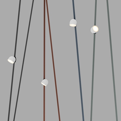 Denkirs DK5543-WH+BK Поворотный трековый светильник Belty Spot со светодиодом d100mm H107mm 48V 12W 120° 3000K IP20 белый с черным алюминий